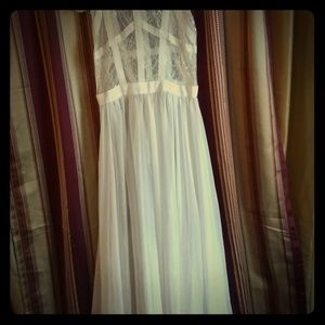 Bohemian sheer A-LINE maxidress w/ detachable slip